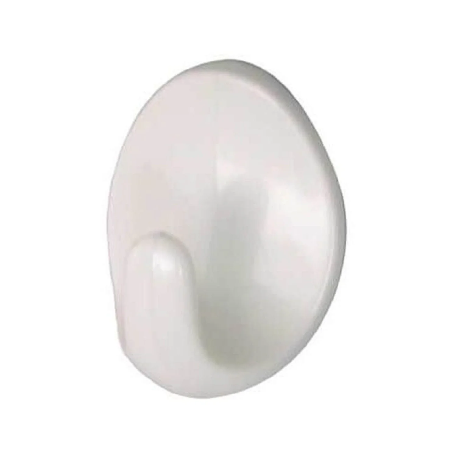 None Small Oval Self-Adhesive Hook White - 4 Pack