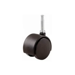 None Twin Wheel Hooded Castors 40mm Stem Fit - Pack Of 2