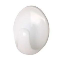 None Large Oval Self-Adhesive Hook White - 2 Pack
