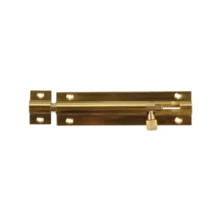 None Straight Bolt - Brass - 76mm