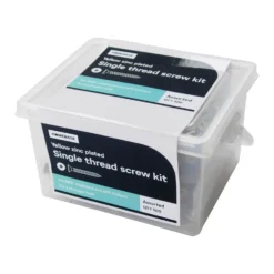 None Single Thread Screw Kit - Yellow Zinc Plated - Assorted - 500 Pack