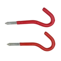 None Round Utility Hook - Red - 2 Pack
