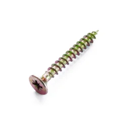None Single Thread Screw - Yellow Zinc Plated - 6 X 50mm - 25 Pack