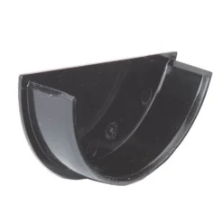 Polypipe Half Round Gutter Stop End Internal - 112mm - Black