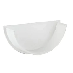 Polypipe Half Round Gutter Stop End Internal - 112mm - White