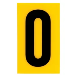 Breeze Yellow Self Adhesive House Number - 60mm - 0