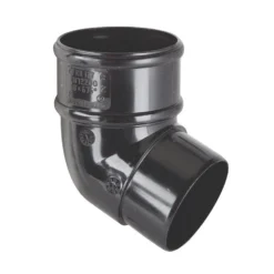 Polypipe Downpipe Offset Bend - 68mm X 112.5 Degree - Black
