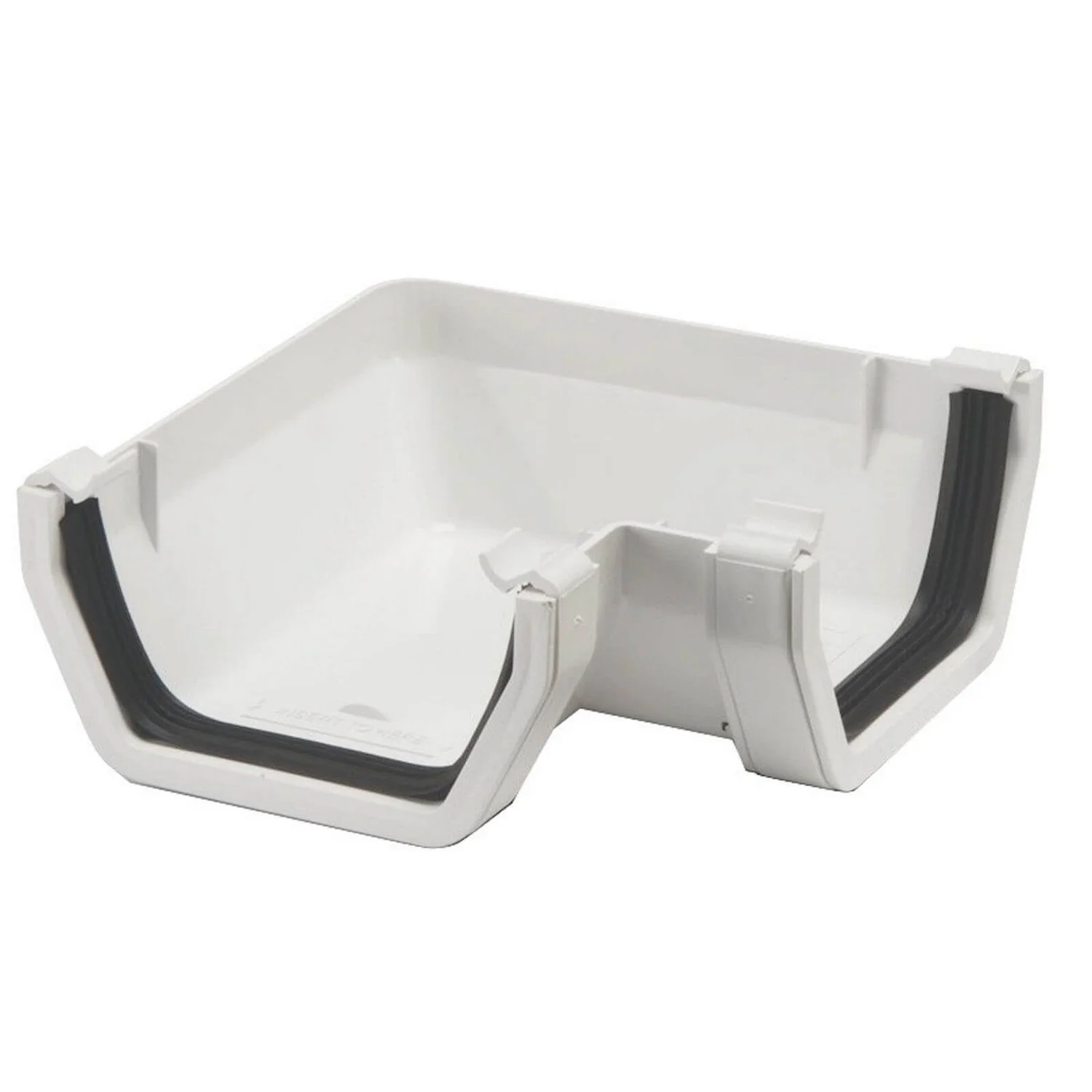 Polypipe Square Gutter Angle - 112mm X 90 Degree - White