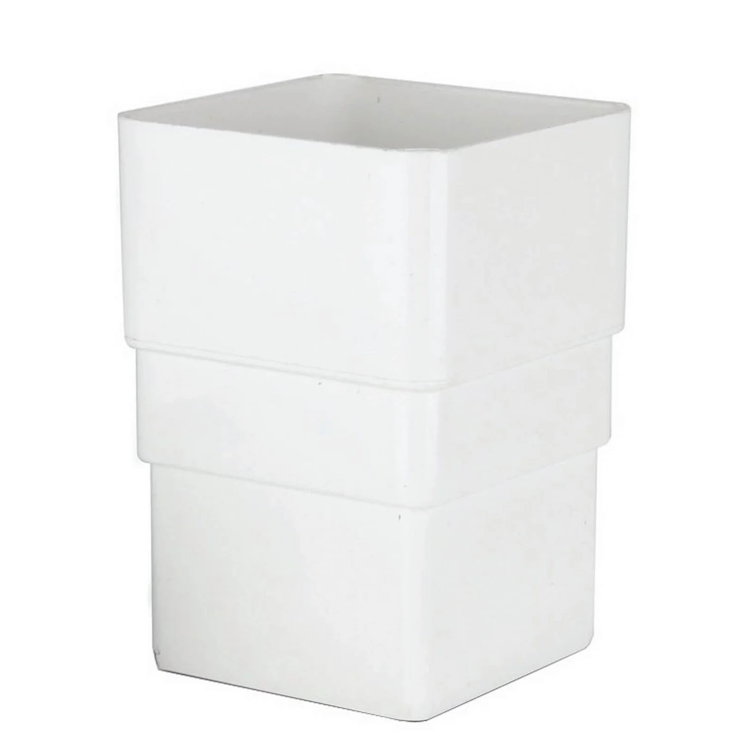 Polypipe Square Downpipe Connector - 65mm - White