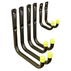 Assorted Universal Black Hooks - 6 Pack