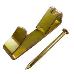 None Large Heavy Duty Picture Hooks - Brass - 2 Pack