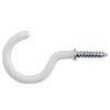 None White Shoulder Cup Hook - 25mm - 10 Pack