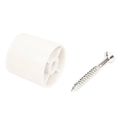 None Concealed Door Stop - White - 2 Pack