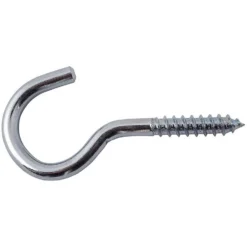 None Zinc Screw Eyes - 80mm - 2 Pack