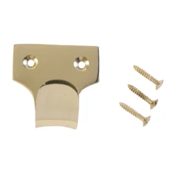 Sash Window Finger Lift - Polished Brass - 50 X 35mm