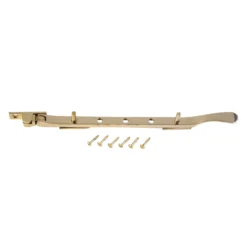 Victorian Window Casement Stay - Polished Brass - 250mm