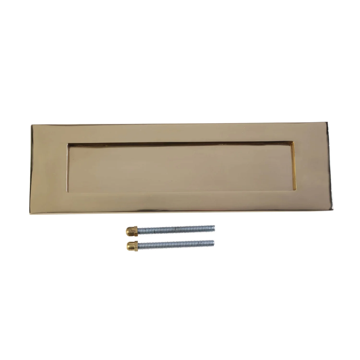 Victorian Polished Brass Letter Plate - 254 X 77mm