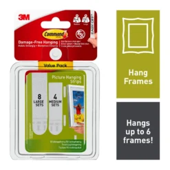 Command Medium And Large Picture Hanging Strips Value Pack