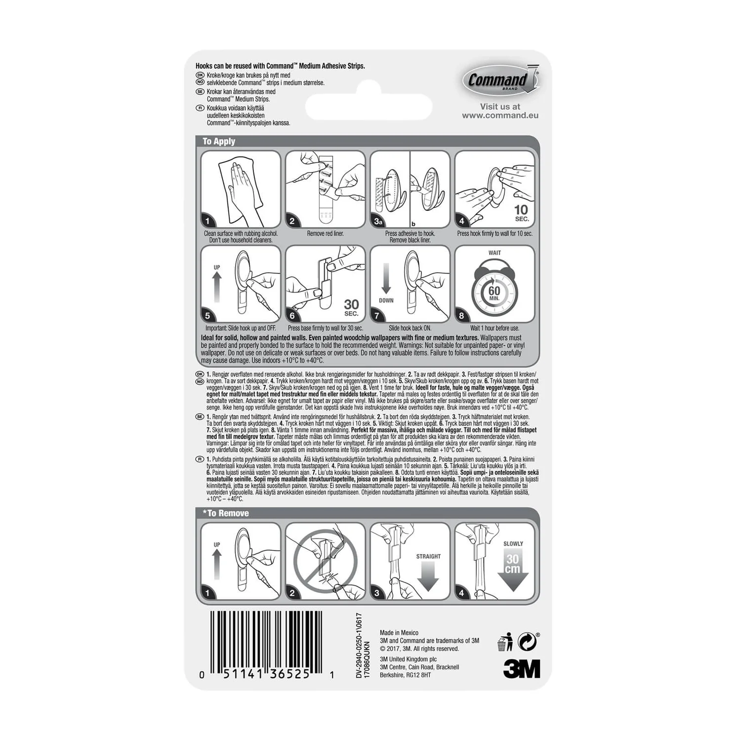 Command Quartz Self Adhesive Terrace Hook - Image 3