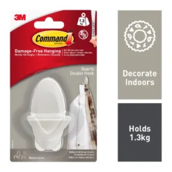 Command Quartz Self Adhesive Double Hook