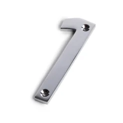 Chrome Screw Fixing House Number - 100mm - 1