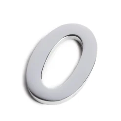 Chrome Self Adhesive House Number - 60mm - 0