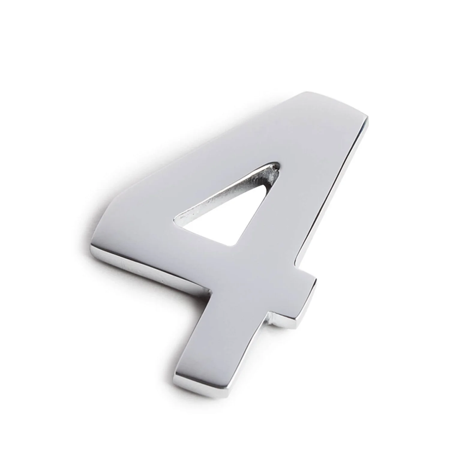 Chrome Self Adhesive House Number - 60mm - 4