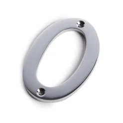 Chrome Screw Fixing House Number - 75mm - 0