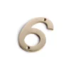 Polished Brass Numeral - Screw Fixing - 100mm - 6