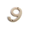 Polished Brass Numeral - Screw Fixing - 100mm - 9
