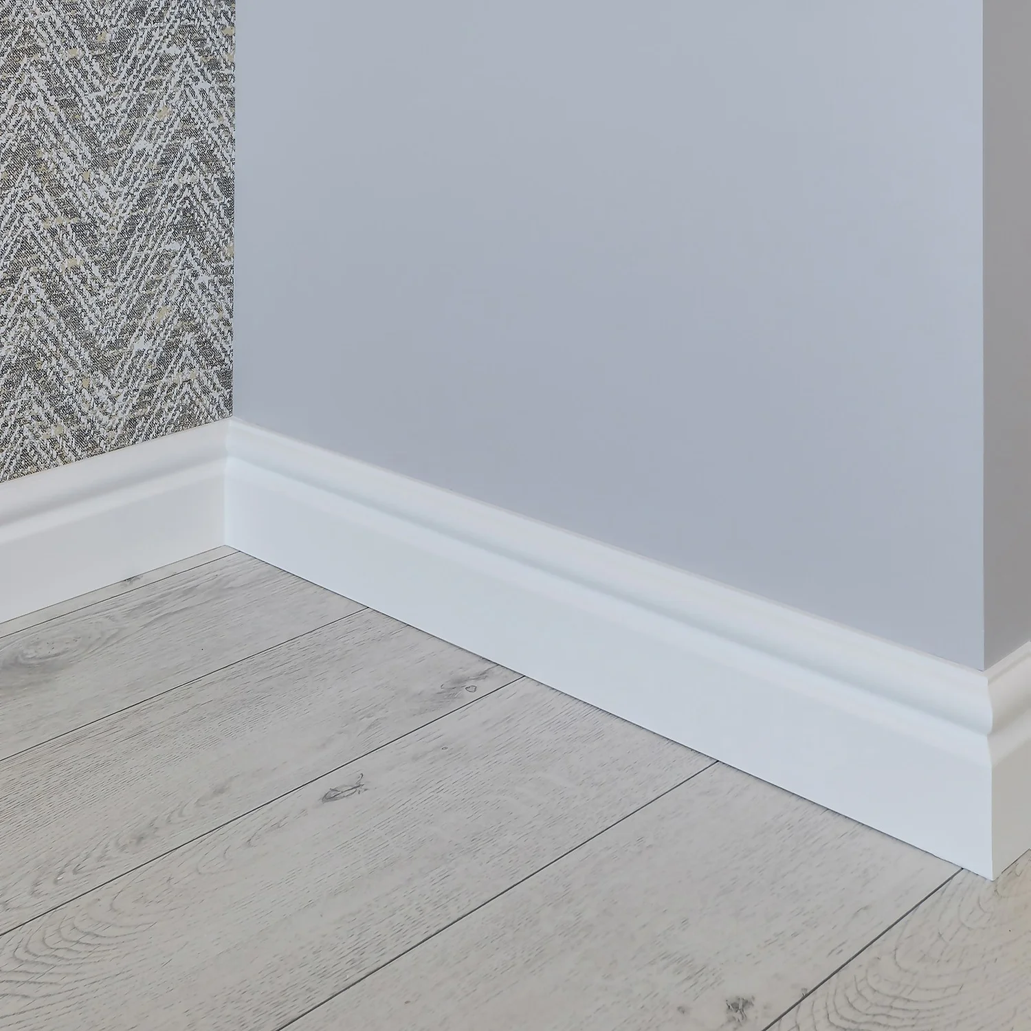 Metsa MDF Skirting Board Torus Ogee Primed 2.4m (14.5mm X 119mm X 2400mm) - Image 2