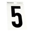 Breeze Silver Self Adhesive House Number - 85mm - 5