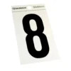 Breeze Silver Self Adhesive House Number - 85mm - 8