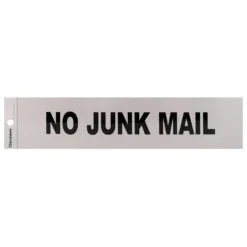 Self Adhesive No Junk Mail Sign - 245 X 58mm