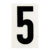 Breeze White Self Adhesive House Number - 60mm - 5