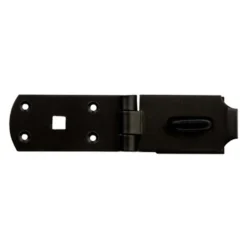 None Heavy Duty Hasp & Staple - Black - 125mm