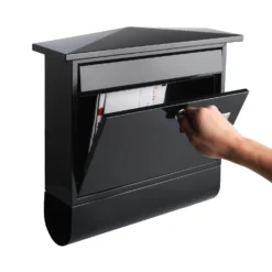 Sandleford Lewis Paper Holder Mailbox - Black