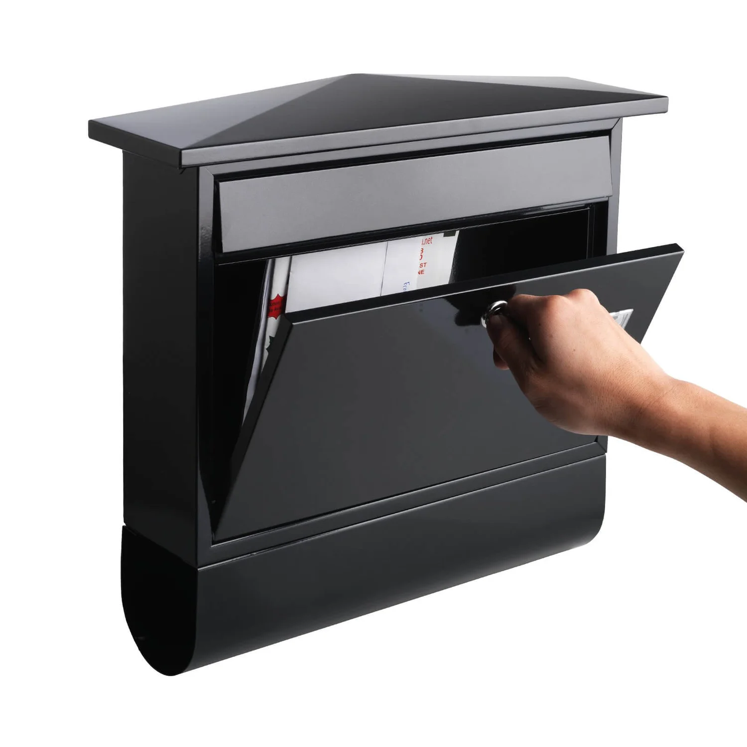 Sandleford Lewis Paper Holder Mailbox - Black