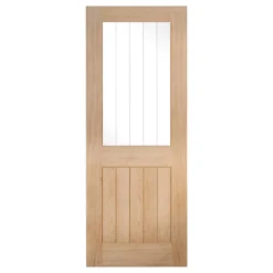 Belize Internal Glazed Unfinished Oak 1 Lite Door - 686 X 1981mm