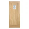 Cottage External Glazed Unfinished Oak 1 Lite Door - 915 X 2135mm