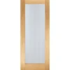 Mexicano Pattern 10 Internal Glazed Unfinished Oak 1 Lite Door - 686 X 1981mm