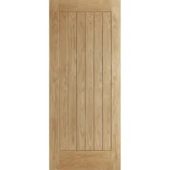 Norfolk External Unfinished Oak Door - 762 X 1981mm