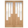 Coventry Internal Glazed Unfinished Oak 3 Lite Pair Doors - 1372 X 1981mm