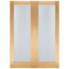 Mexicano Internal Glazed Unfinished Oak 1 Lite Pair Doors - 915 X 1981mm