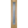 Frosted External Glazed Unfinished Oak 1 Lite Sidelight - 457 X 2057mm