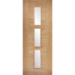 Sofia Internal Glazed Pre-Finished Oak 3 Lite Door - 686 X 1981mm