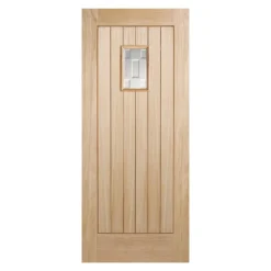 Suffolk External Glazed Unfinished Oak 1 Lite Door - 813 X 2032mm