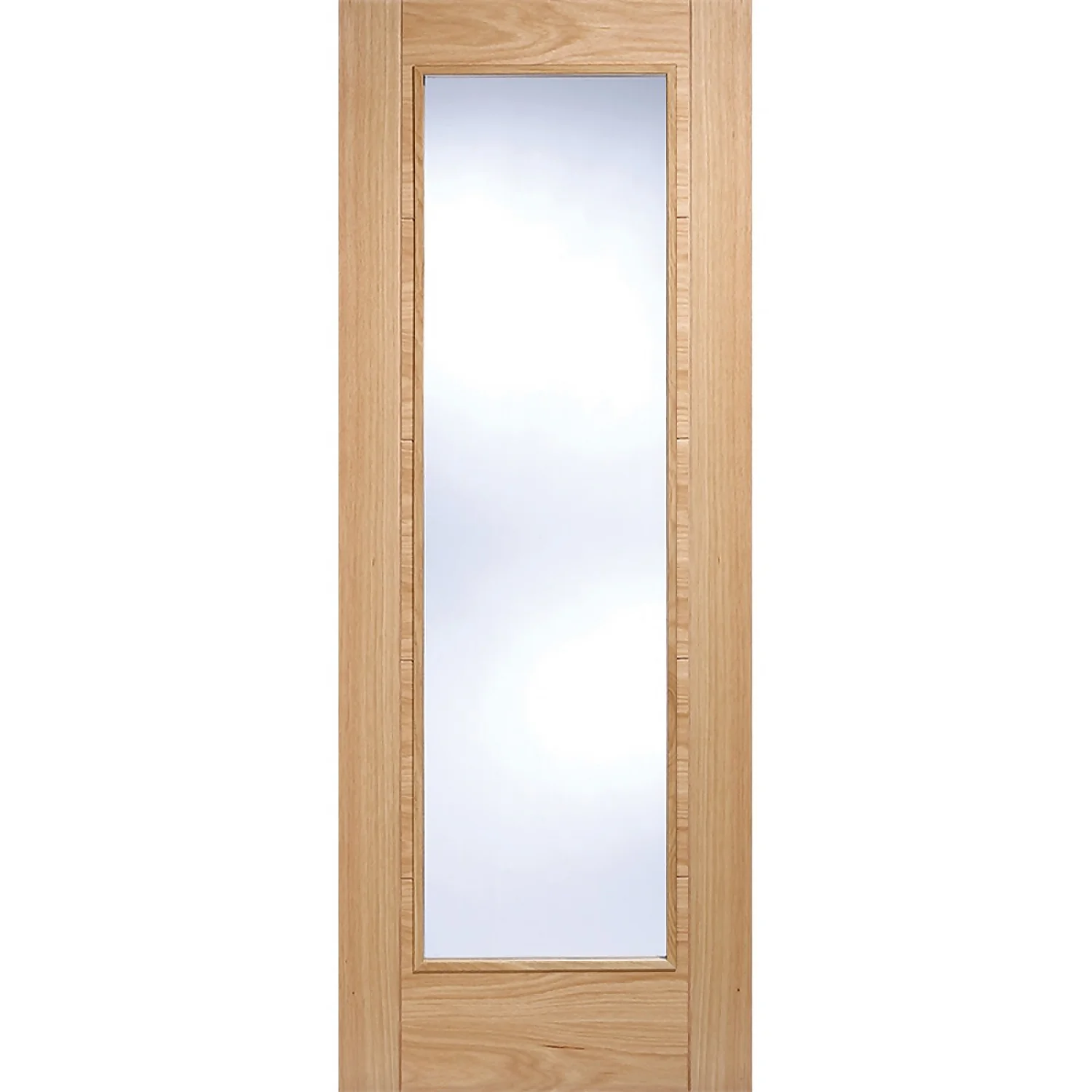 Vancouver Pattern 10 Internal Glazed Prefinished Oak 1 Lite Door - 686 X 1981mm