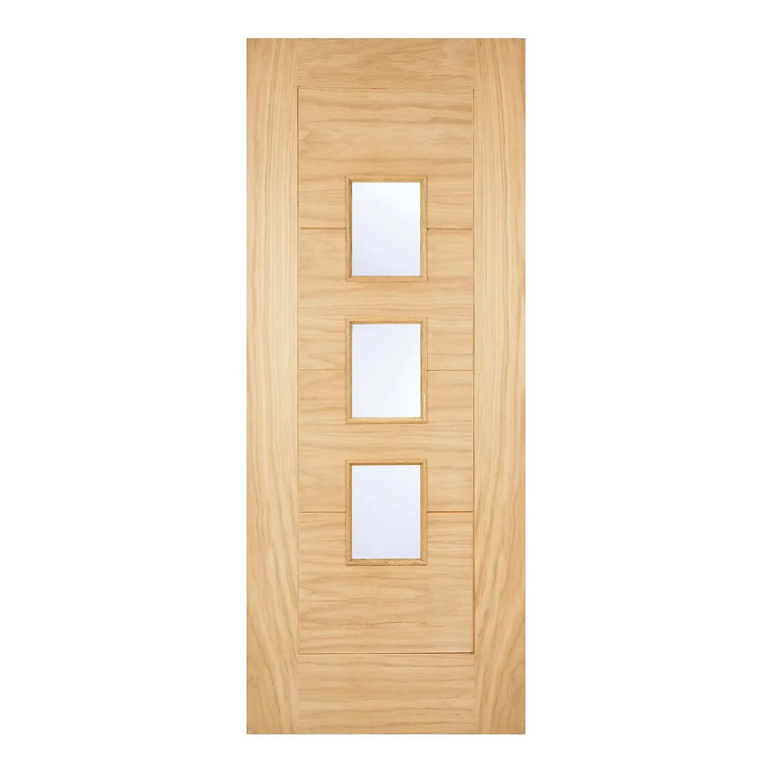 Arta External Glazed Unfinished Oak 3 Lite Door - 813 X 2032mm