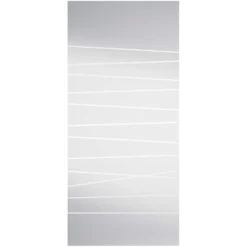 Abstract Frosted Sliding Glass Door With Cache Track And Pull Handle 2058 X 935mm